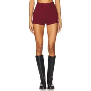 Lovers And Friends Ribbed Burgundy Aine Size XS Shorts